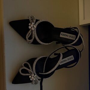 Steve Madden Black Rhinestone Heels